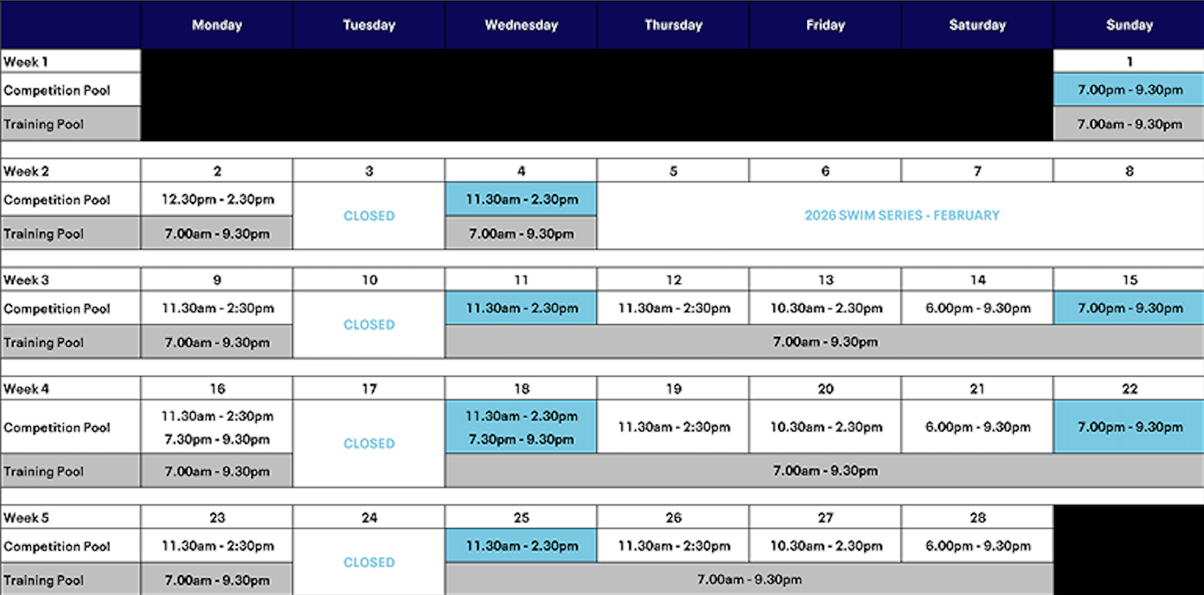 schedule